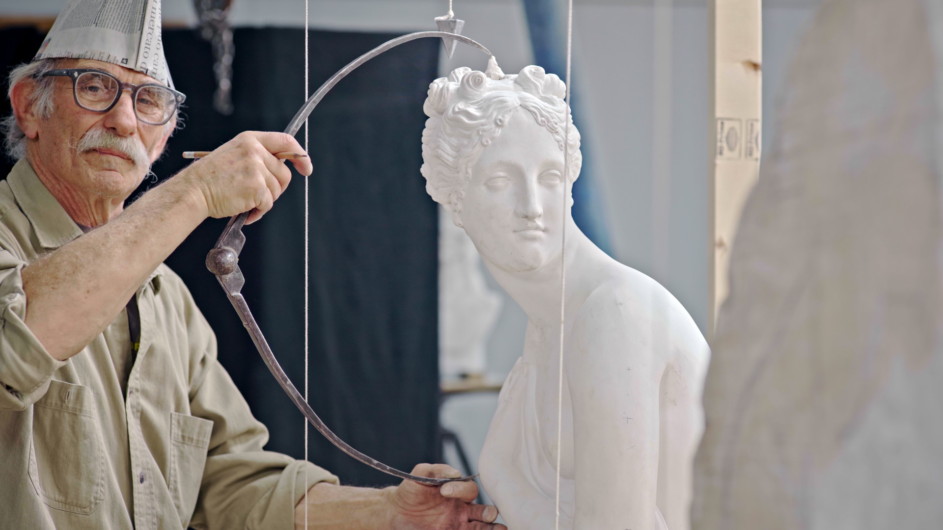Still from Canova: Sketching in Clay exhibition